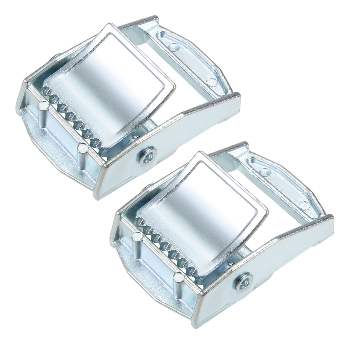 uxcell Uxcell 2Pcs Zinc Alloy Cam Buckle Lock Silver Tone for 25mm Tie Down Strap