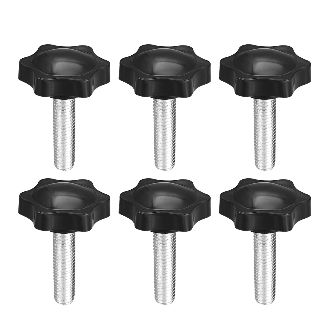 uxcell Uxcell Clamping Screw Knob Dia Plum Hex Shaped Grips Star Knob Male Thread 6pcs