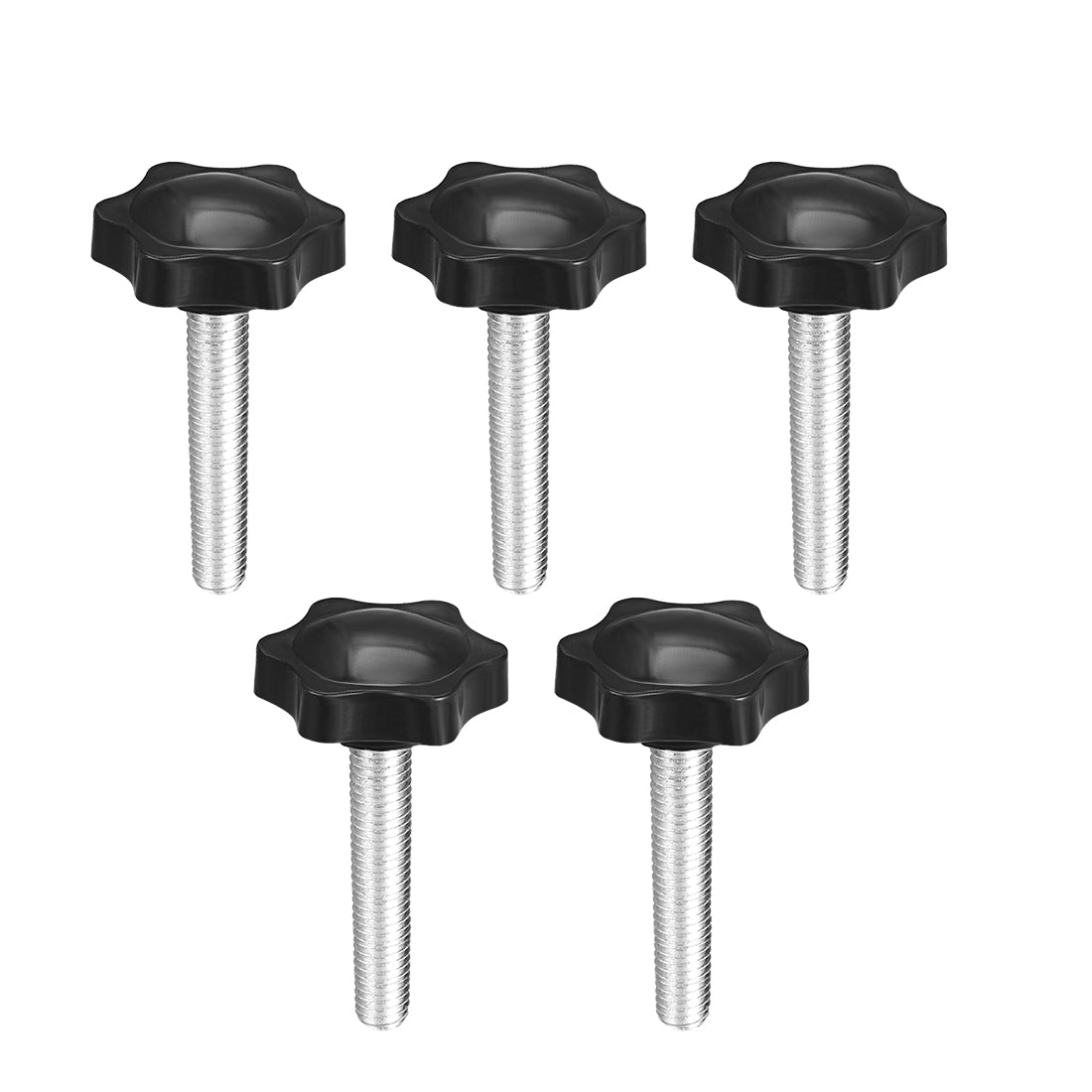 uxcell Uxcell Clamping Screw Knob Dia Plum Hex Shaped Grips Star Knob Male Thread 5pcs