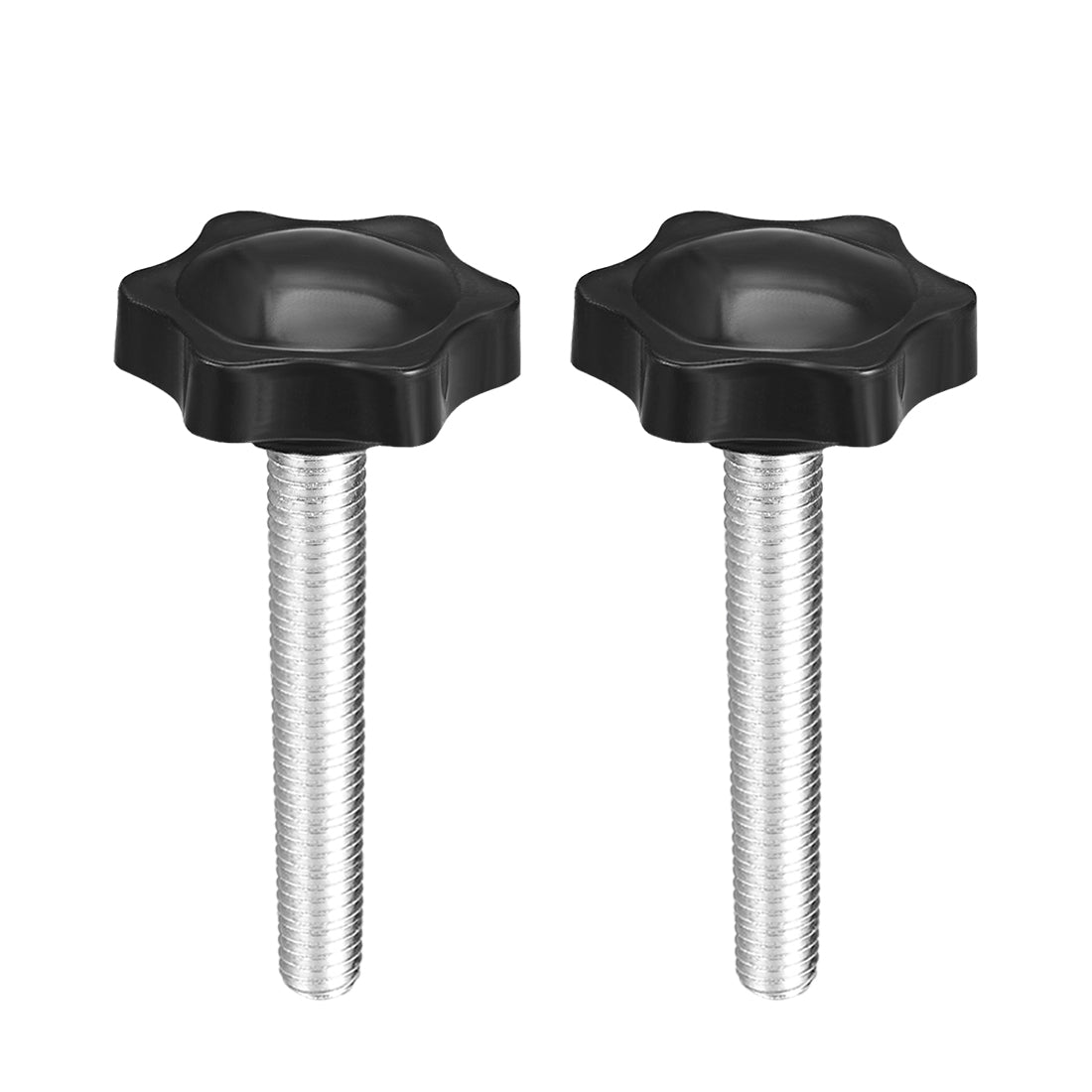 uxcell Uxcell Clamping Screw Knob Plum Hex Shaped Grips Star Knob Male Thread 2pcs