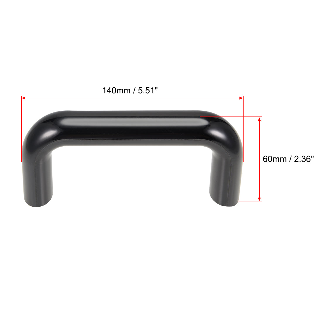 uxcell Uxcell Bakelite Plastic Pulls Handle 120mm Hole Centers Black for Industrial Machine