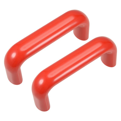 Harfington Uxcell Bakelite Plastic Pulls Handle 120mm Hole Centers Red for Industrial Machine 2Pcs