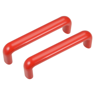 Harfington Uxcell Bakelite Plastic Pulls Handle 180mm Hole Centers Red for Industrial Machine 2Pcs