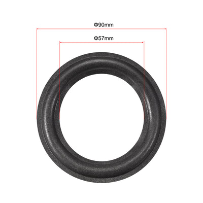 Harfington Uxcell 3.5" 3.5 inches Speaker Foam Edge Surround Rings Replacement Parts for Speaker Repair or DIY