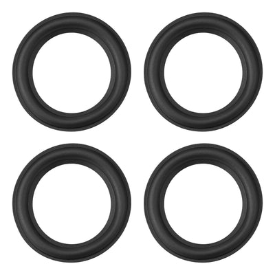 Harfington Uxcell 2.75" 2.75 Inch Rubber Edge Surround Rings Replacement Part for 4pcs