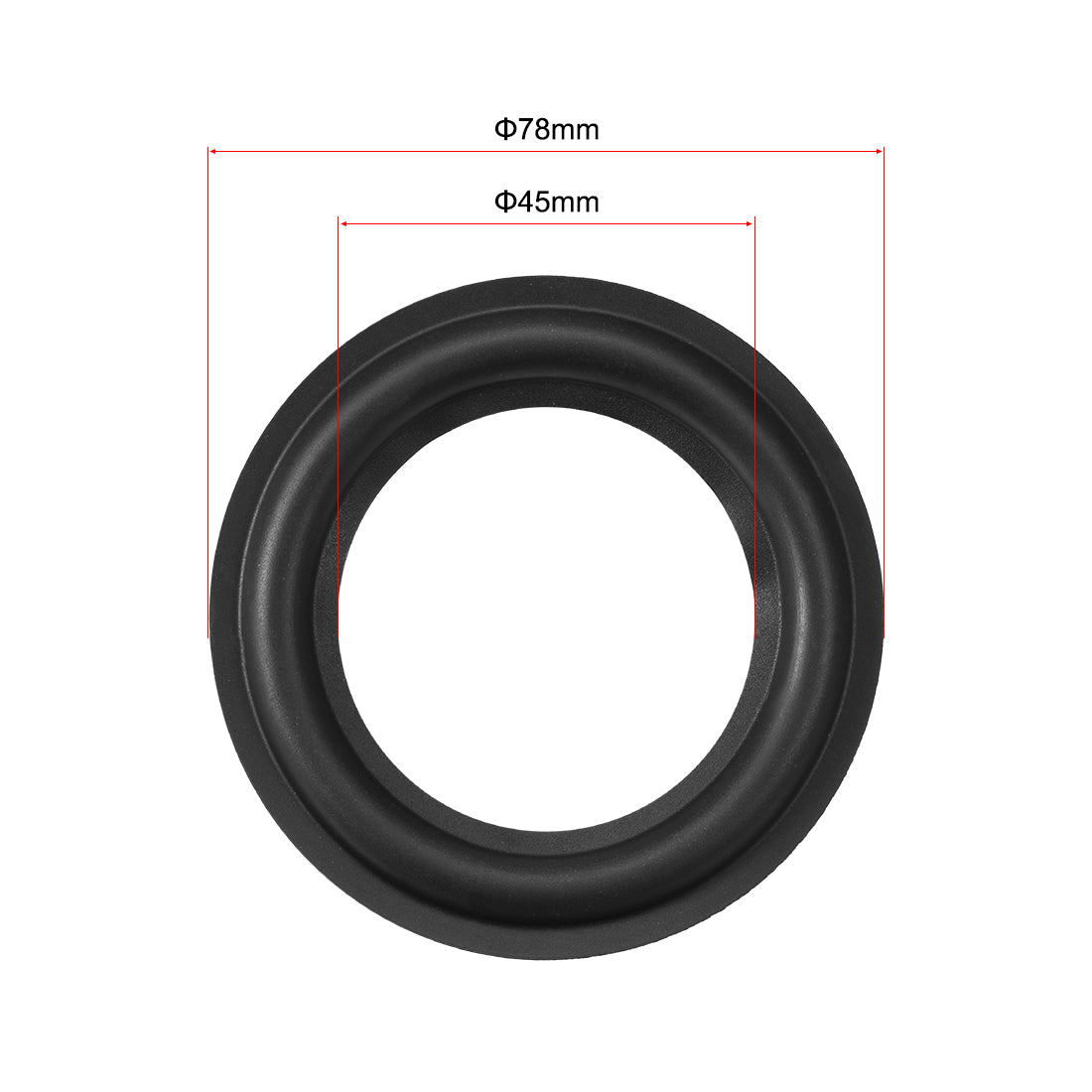 uxcell Uxcell 3inch Speaker Rubber Edge Surround Rings Replacement Parts for Speaker Repair or DIY