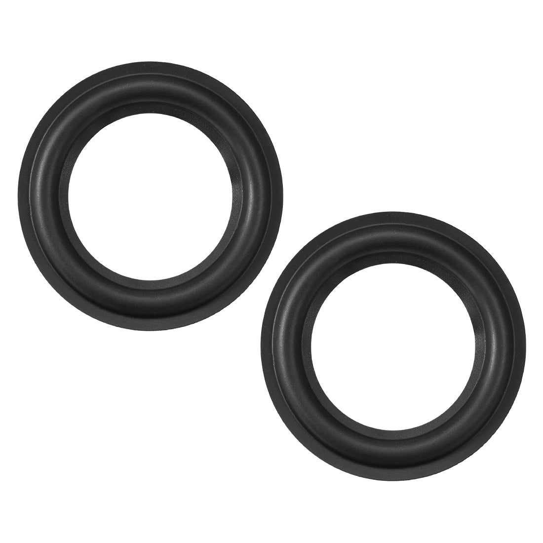 uxcell Uxcell 3inch Speaker Rubber Edge Surround Rings Replacement Parts for Speaker Repair or DIY 2pcs