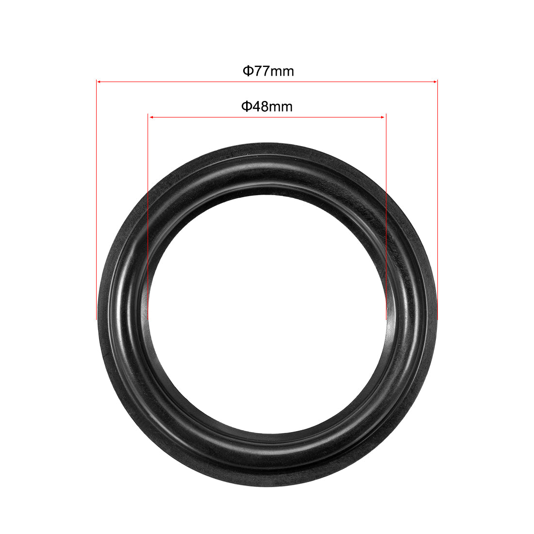 uxcell Uxcell 75mm Speaker Rubber Edge Surround Rings Replacement Parts for Speaker Repair or DIY