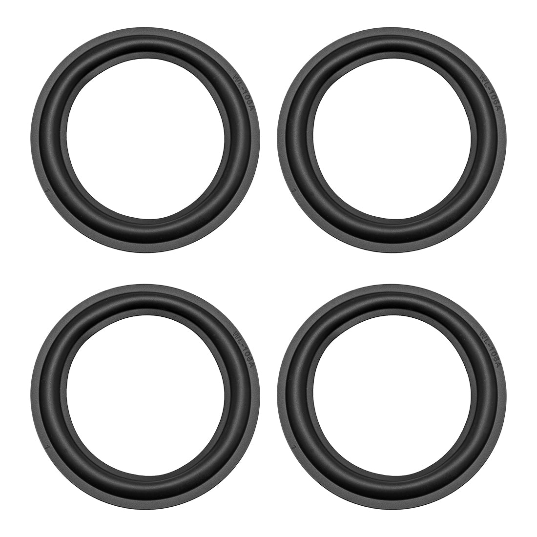 uxcell Uxcell 4.5 inch Speaker Rubber Edge Surround Rings Replacement Parts for Speaker Repair or DIY 4pcs