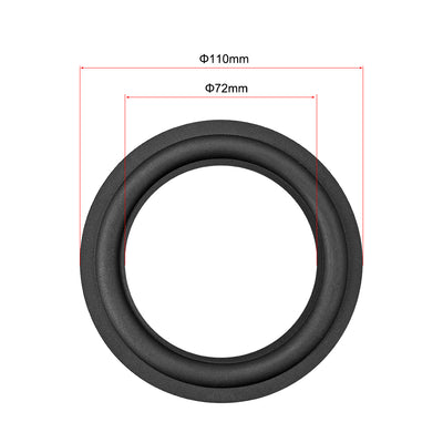 Harfington Uxcell 4.5" 4.5 inch Speaker Rubber Edge Surround Rings Replacement Part for Speaker Repair or DIY
