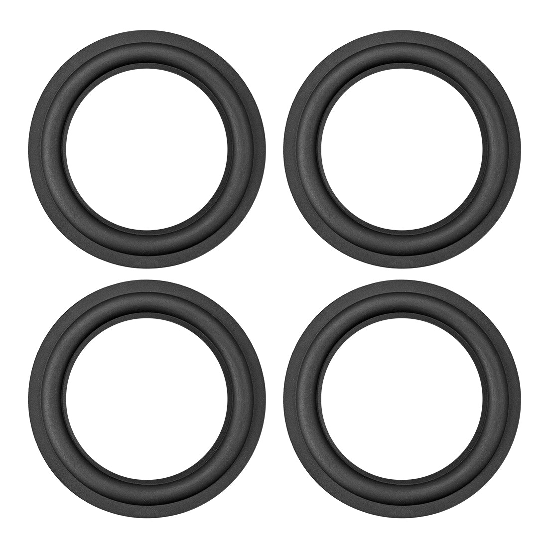 uxcell Uxcell 4.5" 4.5 Inch Rubber Edge Surround Rings Replacement Part for Repair or DIY 4pcs