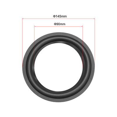 Harfington Uxcell 5.5" 5.5 Inch Speaker Rubber Edge Surround Rings Replacement Part for Speaker Repair or DIY