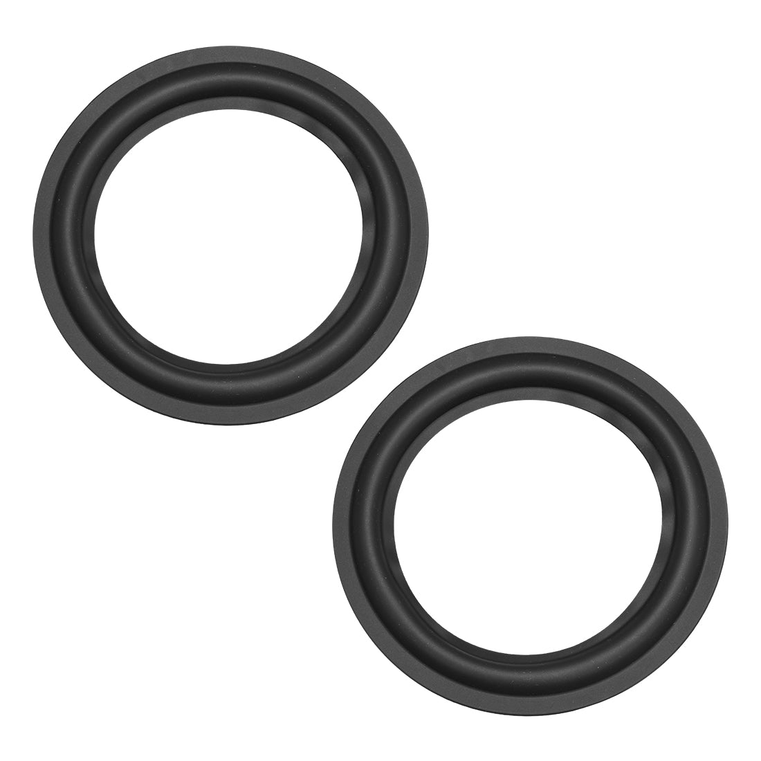 uxcell Uxcell 5" 5inch Rubber Edge Surround Rings Replacement Part for Repair or DIY 2pcs