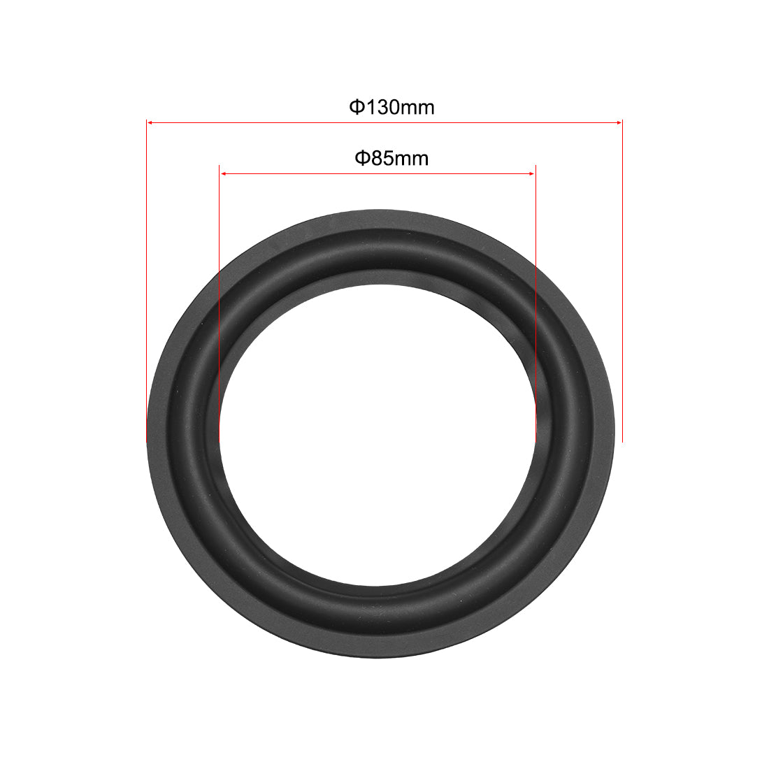 uxcell Uxcell 5" 5inch Speaker Rubber Edge Surround Rings Replacement Part for Speaker Repair or DIY 4pcs