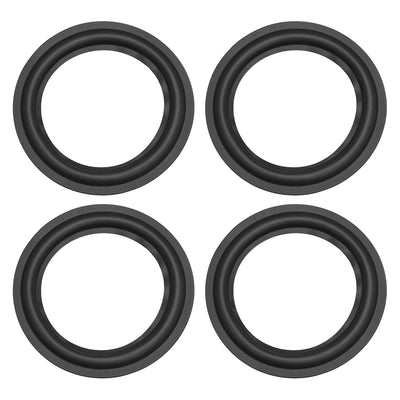 Harfington Uxcell 5" 5inch Speaker Rubber Edge Surround Rings Replacement Part for Speaker Repair or DIY 4pcs