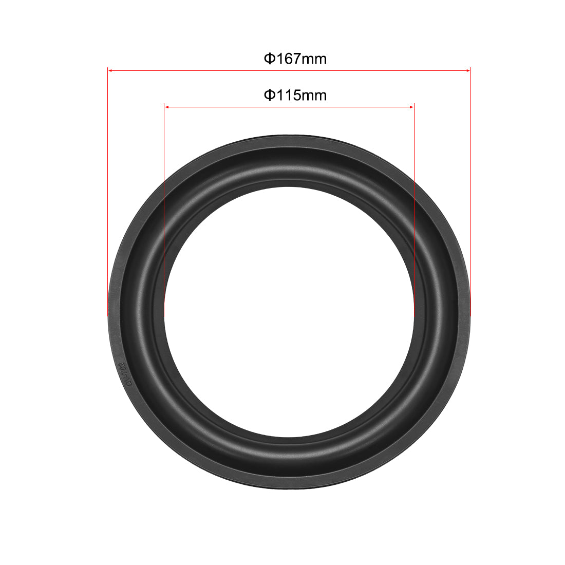 uxcell Uxcell 7" 7inch Rubber Edge Surround Rings Replacement Part for Repair or DIY