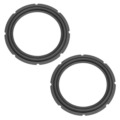 Harfington Uxcell 10" 10inch Perforated Rubber Speaker Edge Surround Rings Replacement Part for Speaker Repair or DIY 2pcs