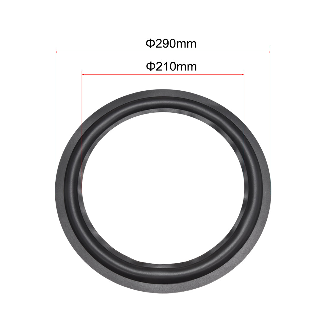 uxcell Uxcell 12" 12inch Speaker Rubber Edge Surround Rings Replacement Part for Speaker Repair or DIY 2pcs