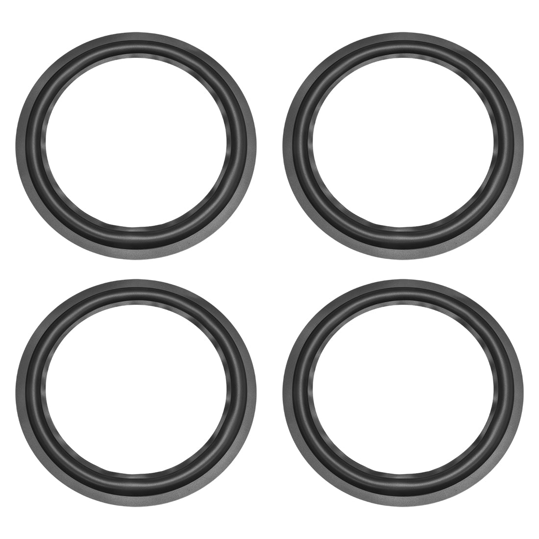 uxcell Uxcell 12" 12inch Speaker Rubber Edge Surround Rings Replacement Part for Speaker Repair or DIY 4pcs