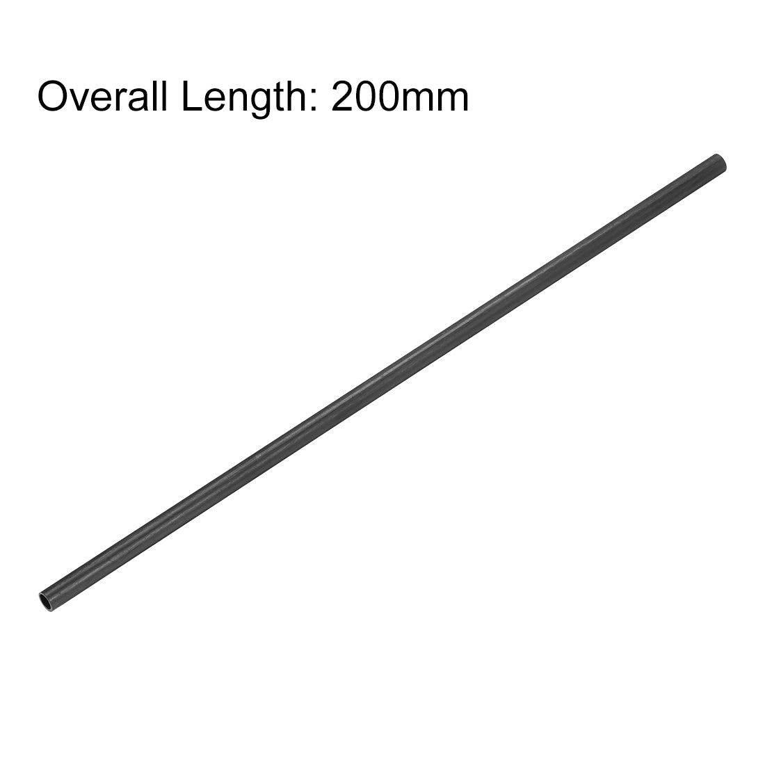 uxcell Uxcell Carbon Fiber Round Tube 5mm x 4mm x 200mm Carbon Fiber Wing Pultrusion Tubing for RC Airplane Quadcopter 1 Pcs