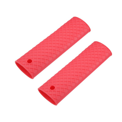 Harfington Uxcell Silicone Hot Handle Holder Sleeve, Pan Pot Handle Cover Red 6.1-inch Long 2Pcs