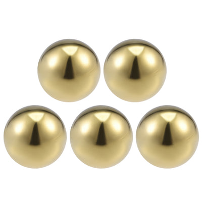 Harfington Uxcell 25mm 201 Stainless Steel Hollow Ball for Home Garden Decoration Gold Tone 5pcs