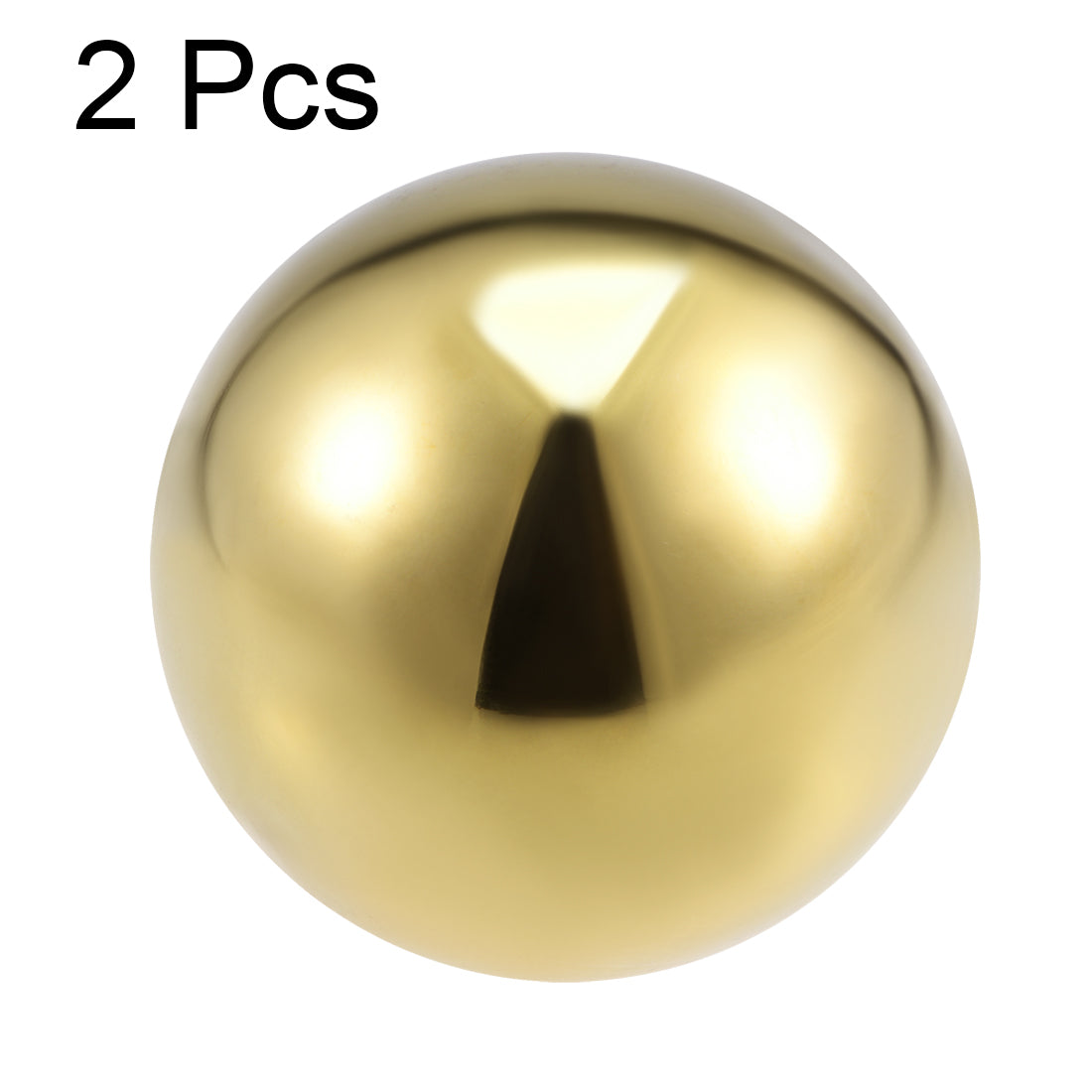 uxcell Uxcell 50mm Dia 201 Stainless Steel Hollow Cap Ball Spheres for Handrail Stair Newel Post Gold Tone 2pcs