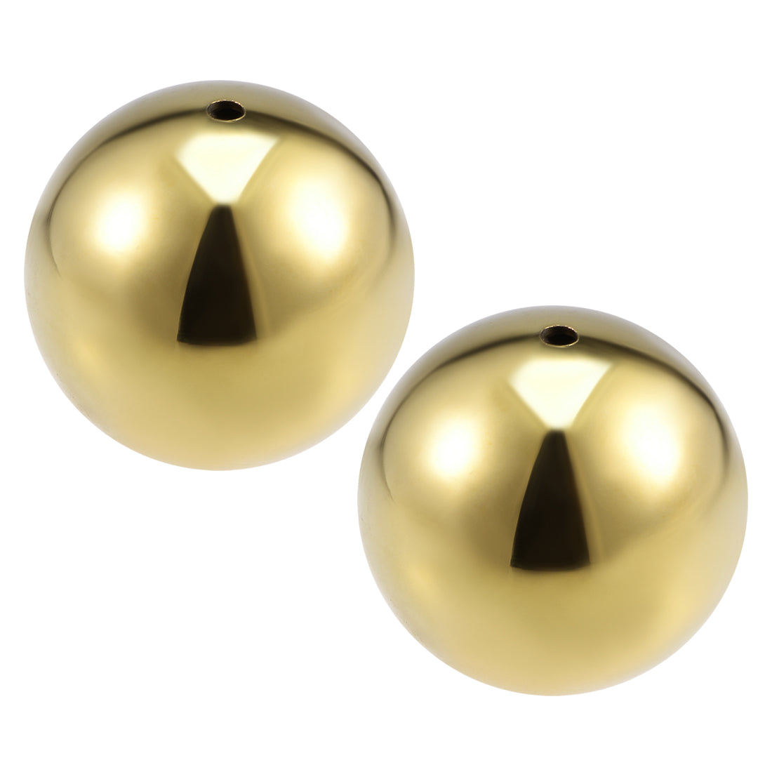 uxcell Uxcell 50mm Dia 201 Stainless Steel Hollow Cap Ball Spheres for Handrail Stair Newel Post Gold Tone 2pcs