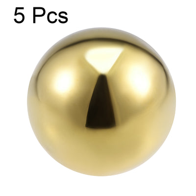 Harfington Uxcell 50mm Dia 201 Stainless Steel Hollow Cap Ball Spheres for Handrail Stair Newel Post Gold Tone 5pcs