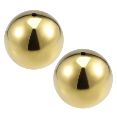Harfington Uxcell 60mm Dia 201 Stainless Steel Hollow Cap Ball Spheres for Handrail Stair Newel Post Gold Tone 2pcs