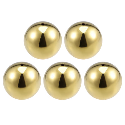 Harfington Uxcell 60mm Dia 201 Stainless Steel Hollow Cap Ball Spheres for Handrail Stair Newel Post Gold Tone 5pcs