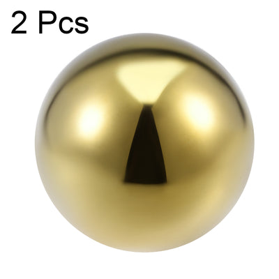 Harfington Uxcell 80mm Dia 201 Stainless Steel Hollow Cap Ball Spheres for Handrail Stair Newel Post Gold Tone 2pcs