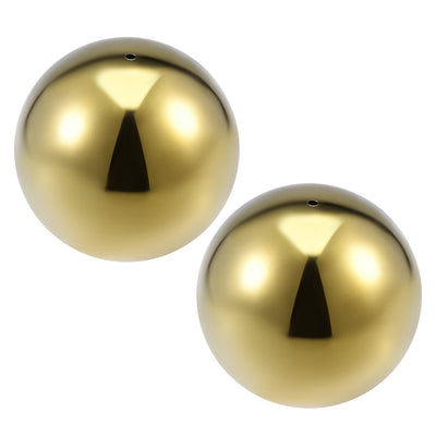 uxcell Uxcell 80mm Dia 201 Stainless Steel Hollow Cap Ball Spheres for Handrail Stair Newel Post Gold Tone 2pcs