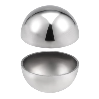 uxcell Uxcell 38mm(1.5") Dia. Decorative Hollow Half Cap Ball 304 Stainless Steel for Staircase Handrail Post 2pcs
