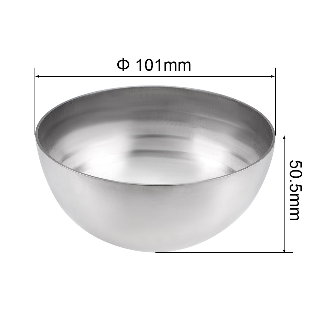 uxcell Uxcell 101mm(3.98") Dia. Decorative Hollow Half Cap Ball 304 Stainless Steel for Staircase Handrail Post 2pcs