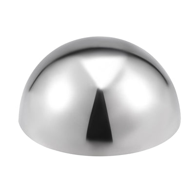 Harfington Uxcell 101mm(3.98") Dia. Decorative Hollow Half Cap Ball 304 Stainless Steel for Staircase Handrail Post 2pcs