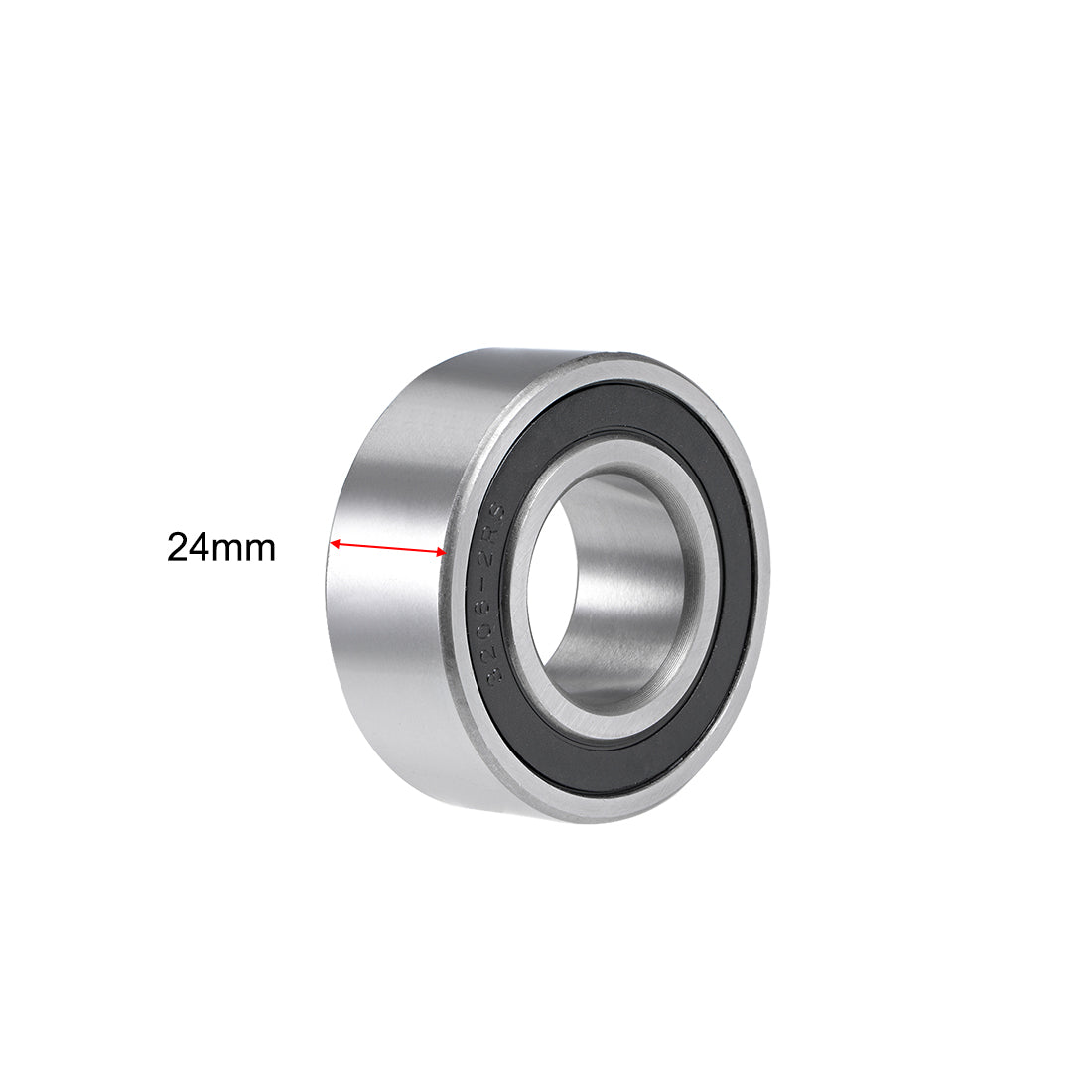 Uxcell Uxcell 3206-2RS Angular Contact Ball Bearing 30x62x24mm Sealed Bearings 5206-2RS 2pcs
