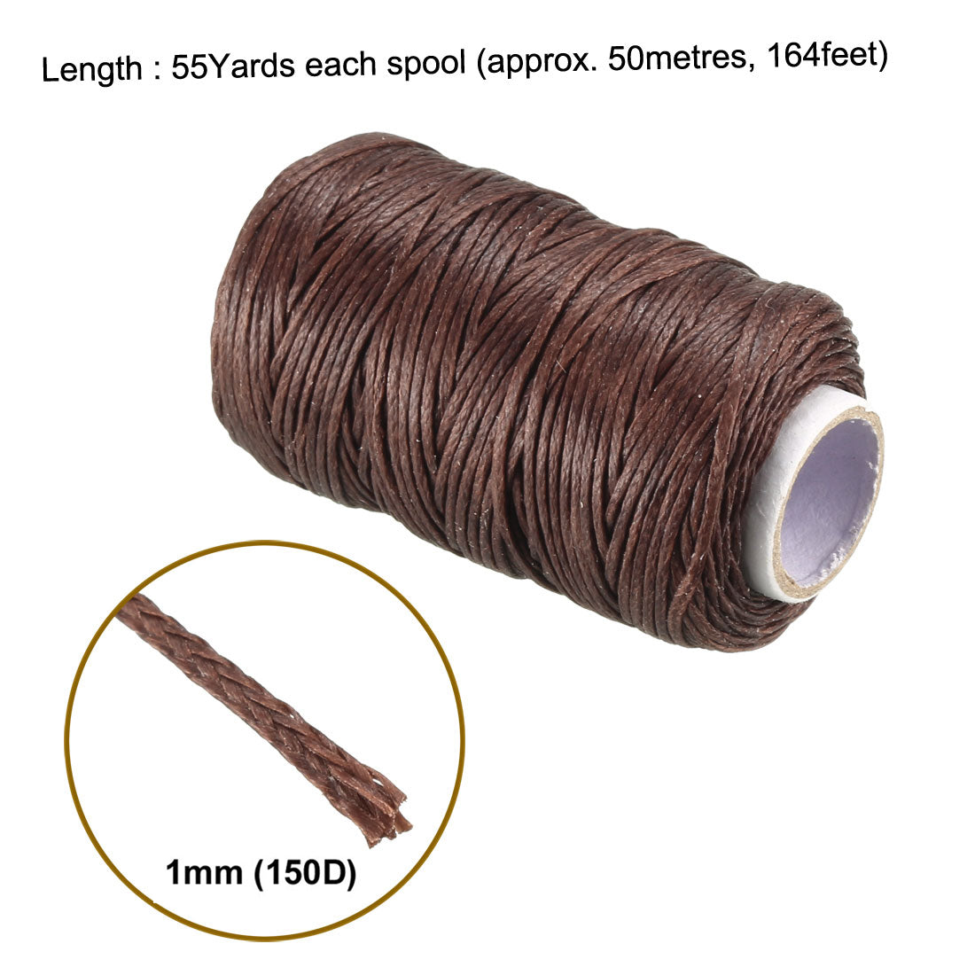 uxcell Uxcell Leather Sewing Thread, Waxed Thread, Hand Stitching Thread for Hand Sewing Leather and Bookbinding