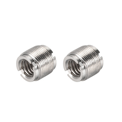 Harfington Uxcell 3/8” Female To 5/8" Male Threaded Screw Adapter For Microphone Stand Iron 2pcs