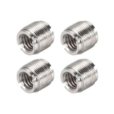 Harfington Uxcell 3/8” Female To 5/8" Male Threaded Screw Adapter For Microphone Stand Iron 4pcs