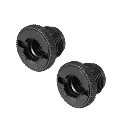 Harfington Uxcell 3/8” Female to 5/8" Male Threaded Screw Adapter for Mic Stand Plastic 2pcs