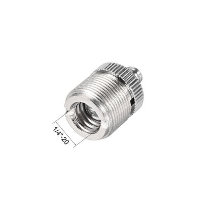 Harfington Uxcell 1/4” Male To 5/8" Male Threaded Screw Adapter For Microphone Tripod Stand 1pcs