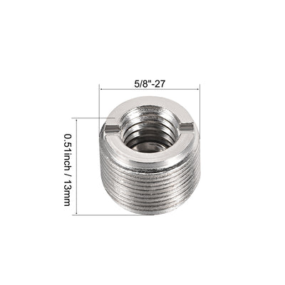 Harfington Uxcell 1/4” Female To 5/8" Male Threaded Screw Adapter For Microphone Tripod Stand 1pcs