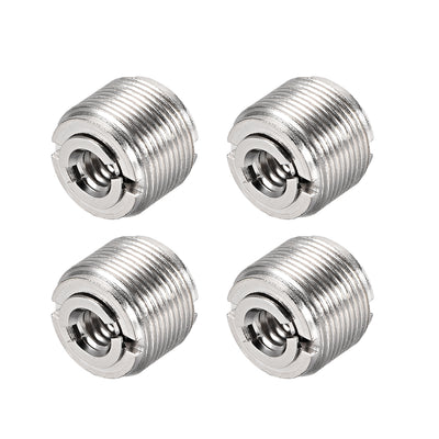Harfington Uxcell 1/4” Female To 5/8" Male Threaded Screw Adapter For Microphone Tripod Stand 4pcs