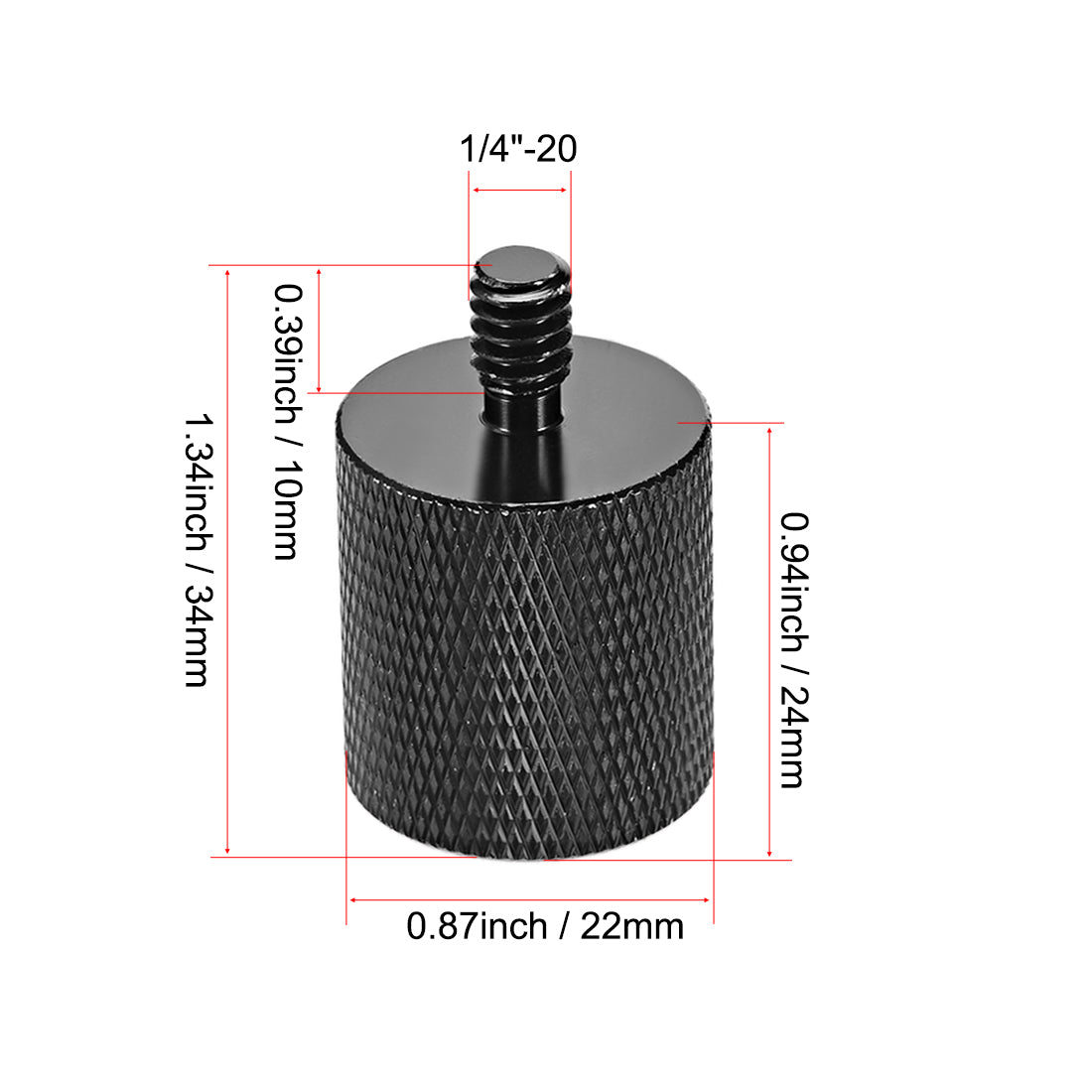 uxcell Uxcell 1/4” Male To 5/8" Female Threaded Screw Adapter For Microphone Tripod Stand 1pcs