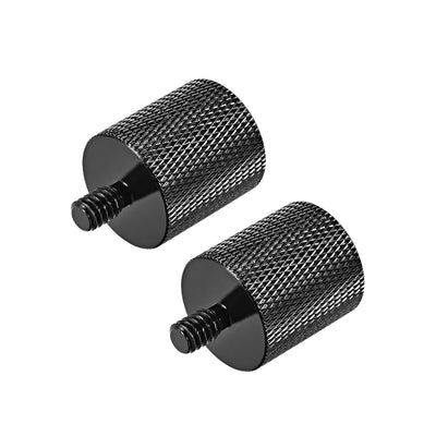 Harfington Uxcell 1/4” Male To 5/8" Female Threaded Screw Adapter For Microphone Tripod Stand 2pcs
