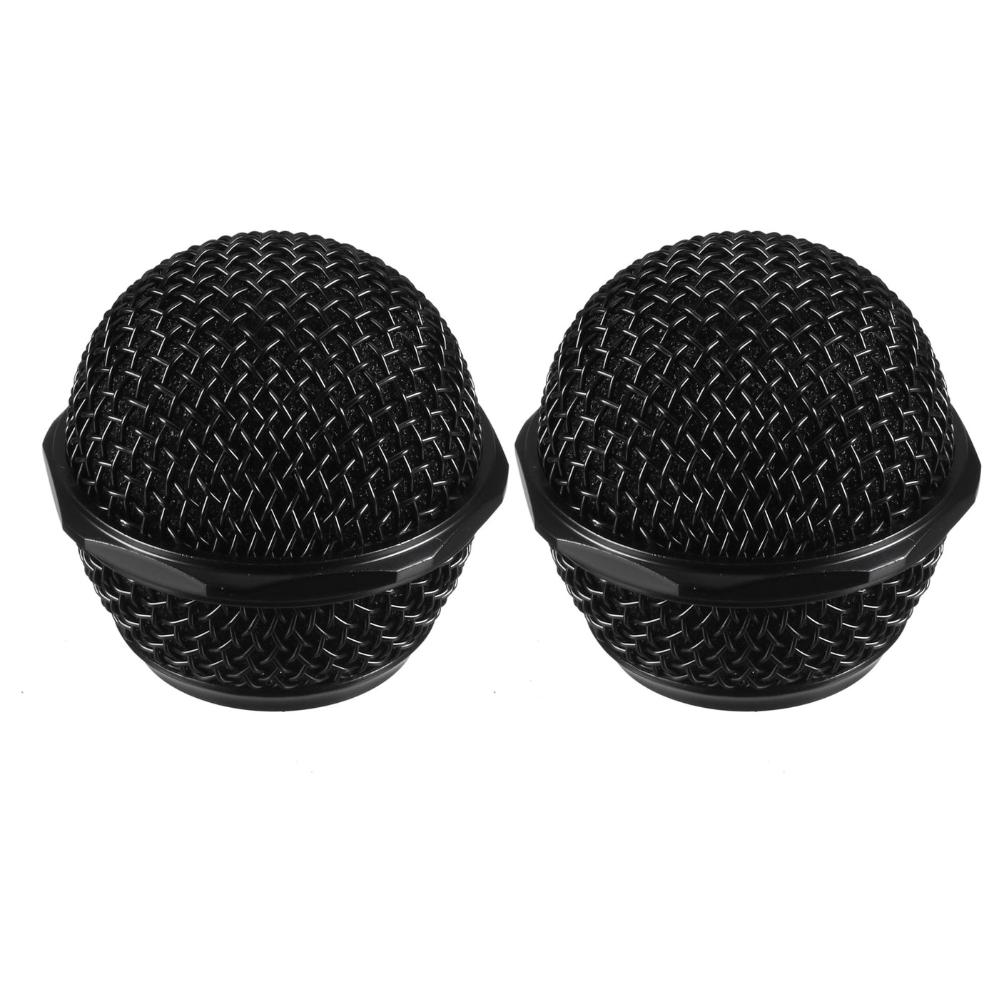 uxcell Uxcell 2pcs Black Microphone Ball Head Mesh Grill Metal Windscreen with Inner Foam Filter for BETA58 BETA58A SM58LC SM58S SA-M30 SV100 UT2 PGX24 SLX2 SLX4