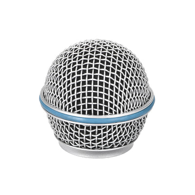 Harfington Uxcell Microphone Ball Head Mesh Grill Metal Windscreen with Black Inside Foam Filter for SM58 BETA58 BETA58A SM58LC SM58S SA-M30 SV100 UT2 PGX24 SLX2 SLX4