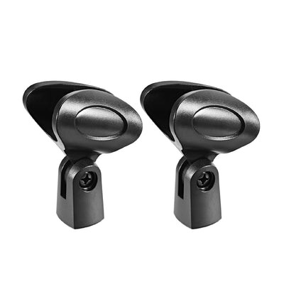 Harfington Uxcell 2Pcs Universal Microphone Mic Clip Holder for 28-24mm Mic Stand Handheld  15mm Thread Dia