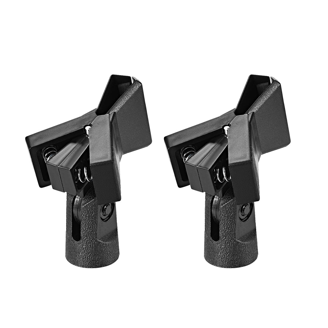uxcell Uxcell 2Pcs Universal Microphone Mic Clip Holder for 40mm Mic Stand Handheld Microphones 15mm Thread Dia